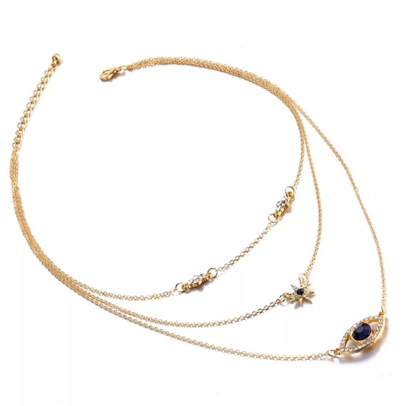 ⚜️[𝟯/$𝟮𝟴]⚜️3 Layered Black Crystal Necklace NEW - Picture 7 of 9